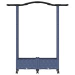 vidaXL Vyvýšený záhon s mriežkou a strechou Sivá 124 x 40 x 129 cm PP – Obrázok 4