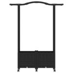 vidaXL Vyvýšený záhon s mriežkou a strechou Čierna 125 x 40 x 144 cm – Obrázok 4