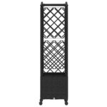 vidaXL Vyvýšený záhon s mriežkou a strechou Čierna 125 x 40 x 144 cm – Obrázok 5