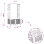 vidaXL Vyvýšený záhon s mriežkou a strechou Čierna 125 x 40 x 144 cm – Obrázok 9