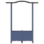 vidaXL Vyvýšený záhon s mriežkou a strechou Sivá 125 x 40 x 144 cm PP – Obrázok 4