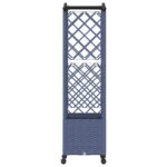 vidaXL Vyvýšený záhon s mriežkou a strechou Sivá 125 x 40 x 144 cm PP – Obrázok 5