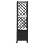 vidaXL Vyvýšený záhon s mriežkou a strechou Čierna 122 x 40 x 144 cm – Obrázok 4
