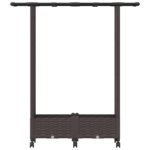 vidaXL Vyvýšený záhon s mriežkou a strechou Hnedá 122,5 x 40 x 127 cm – Obrázok 4