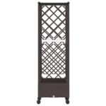 vidaXL Vyvýšený záhon s mriežkou a strechou Hnedá 122,5 x 40 x 127 cm – Obrázok 5