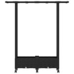 vidaXL Vyvýšený záhon s mriežkou a strechou Čierna 122,5 x 40 x 127 cm – Obrázok 4