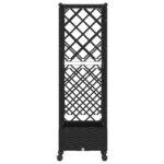 vidaXL Vyvýšený záhon s mriežkou a strechou Čierna 122,5 x 40 x 127 cm – Obrázok 5