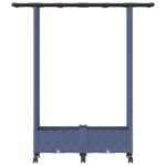 vidaXL Vyvýšený záhon s mriežkou a strechou Sivá 122,5 x 40 x 127 cm – Obrázok 4