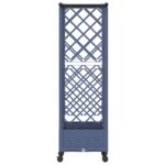 vidaXL Vyvýšený záhon s mriežkou a strechou Sivá 122,5 x 40 x 127 cm – Obrázok 5
