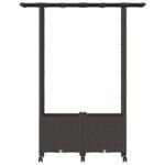 vidaXL Vyvýšený záhon s mriežkou a strechou Hnedá 124,5 x 40 x 142 cm – Obrázok 4