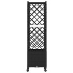 vidaXL Vyvýšený záhon s mriežkou a strechou Čierna 124,5 x 40 x 142 cm – Obrázok 5