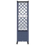 vidaXL Vyvýšený záhon s mriežkou a strechou Sivá 124,5 x 40 x 142 cm – Obrázok 5