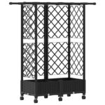vidaXL Vyvýšený záhon s mriežkou a strechou Čierna 124 x 40 x 127 cm – Obrázok 2
