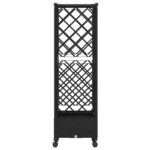 vidaXL Vyvýšený záhon s mriežkou a strechou Čierna 124 x 40 x 127 cm – Obrázok 4