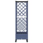 vidaXL Vyvýšený záhon s mriežkou a strechou Sivá 124 x 40 x 127 cm PP – Obrázok 4