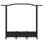 vidaXL Vyvýšený záhon s mriežkou a strechou Čierna 169 x 40 x 129 cm – Obrázok 4