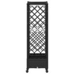 vidaXL Vyvýšený záhon s mriežkou a strechou Čierna 169 x 40 x 129 cm – Obrázok 5