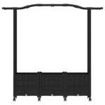 vidaXL Vyvýšený záhon s mriežkou a strechou Čierna 164 x 40 x 144 cm – Obrázok 4