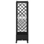 vidaXL Vyvýšený záhon s mriežkou a strechou Čierna 163 x 40 x 129 cm – Obrázok 4