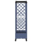 vidaXL Vyvýšený záhon s mriežkou a strechou Sivá 163 x 40 x 129 cm PP – Obrázok 4