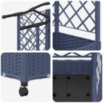 vidaXL Vyvýšený záhon s mriežkou a strechou Sivá 163 x 40 x 129 cm PP – Obrázok 6