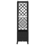 vidaXL Vyvýšený záhon s mriežkou a strechou Čierna 163 x 40 x 144 cm – Obrázok 4