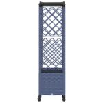 vidaXL Vyvýšený záhon s mriežkou a strechou Sivá 163 x 40 x 144 cm PP – Obrázok 4