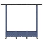 vidaXL Vyvýšený záhon s mriežkou a strechou Sivá 164 x 40 x 127 cm PP – Obrázok 4