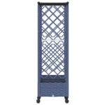 vidaXL Vyvýšený záhon s mriežkou a strechou Sivá 164 x 40 x 127 cm PP – Obrázok 5
