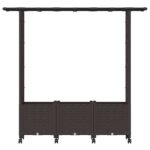 vidaXL Vyvýšený záhon s mriežkou a strechou Hnedá 162,5 x 40 x 142 cm – Obrázok 4