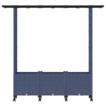 vidaXL Vyvýšený záhon s mriežkou a strechou Sivá 162,5 x 40 x 142 cm – Obrázok 4