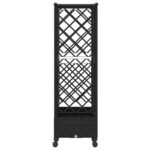 vidaXL Vyvýšený záhon s mriežkou a strechou Čierna 164 x 40 x 127 cm – Obrázok 4