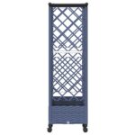 vidaXL Vyvýšený záhon s mriežkou a strechou Sivá 164 x 40 x 127 cm PP – Obrázok 4
