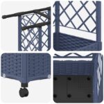 vidaXL Vyvýšený záhon s mriežkou a strechou Sivá 164 x 40 x 127 cm PP – Obrázok 6