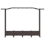 vidaXL Vyvýšený záhon s mriežkou a strechou Hnedá 207 x 40 x 129 cm PP – Obrázok 4