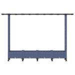 vidaXL Vyvýšený záhon s mriežkou a strechou Sivá 203 x 40 x 127 cm PP – Obrázok 4