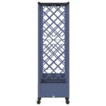 vidaXL Vyvýšený záhon s mriežkou a strechou Sivá 203 x 40 x 127 cm PP – Obrázok 5