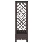 vidaXL Vyvýšený záhon s mriežkou a strechou Hnedá 202,5 x 40 x 127 cm – Obrázok 4