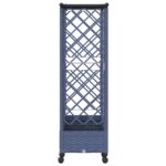 vidaXL Vyvýšený záhon s mriežkou a strechou Sivá 202,5 x 40 x 127 cm – Obrázok 4