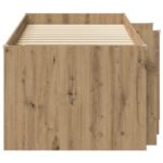 vidaXL Rám podkrovnej postele s kabinetom s úložiskom 3 ks Dub artisan – Obrázok 4