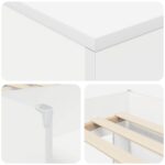vidaXL Loftová posteľ s kabinetom 3 pcs Biela Kompozitné drevo – Obrázok 6