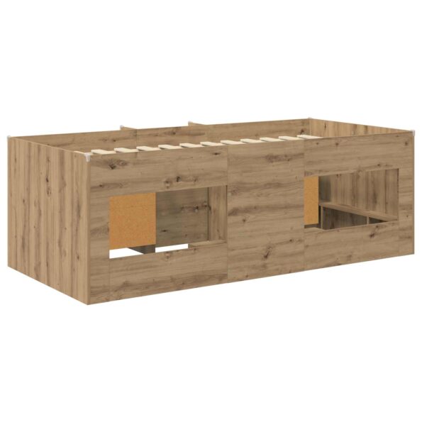 vidaXL Loftová posteľ s kabinetom 3 ks Dub artisan Kompozitné drevo – Obrázok 5