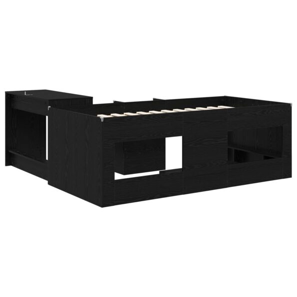 vidaXL Detská vysoká posteľ s pultom Čierny dub 90 x 190 cm – Obrázok 5