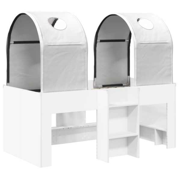 vidaXL Posteľ s Túnelom 4 pcs Biela Kompozitné drevo – Obrázok 3