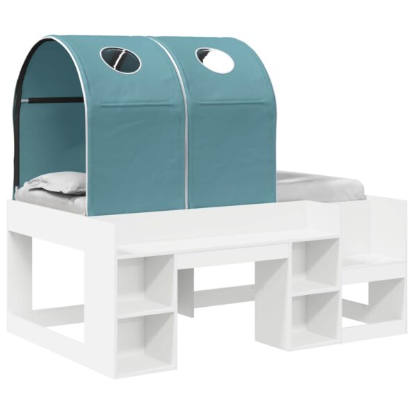 vidaXL Posteľ s Tunelom 4 pcs Biela a svetlomodrá Kompozitné drevo – Obrázok 2