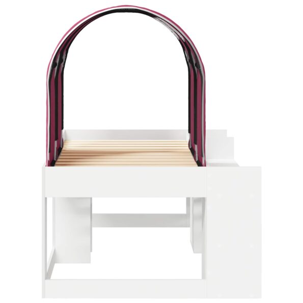 vidaXL Posteľ s Tunelom 4 pcs Biela a červená Kompozitné drevo – Obrázok 7