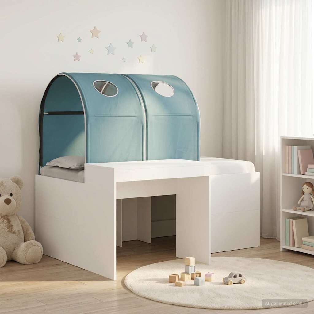 3423510_1.jpg vidaXL Posteľ s Tunelom 4 pcs Artisian dub a svetlo modrá – Obrázok 1