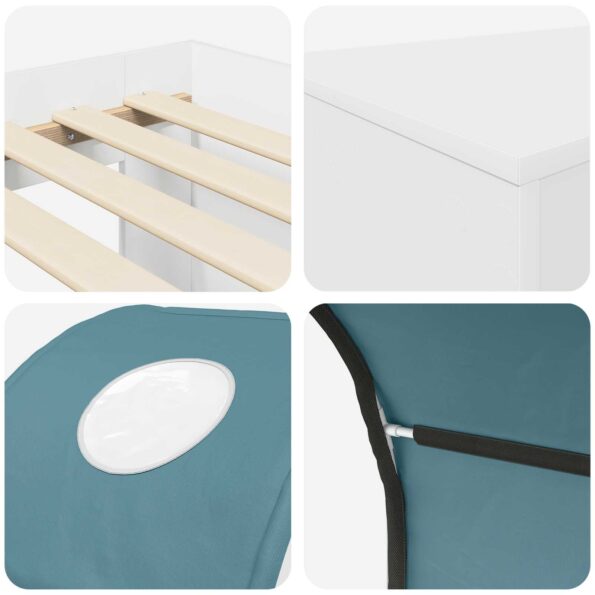 vidaXL Posteľ s Tunelom 4 pcs Artisian dub a svetlo modrá – Obrázok 9