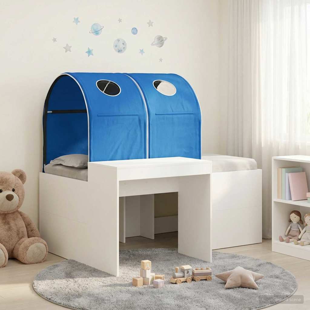 3423511_1.jpg vidaXL Posteľ s Tunelom 4 pcs Artisian dub a modrá Kompozitné drevo – Obrázok 1
