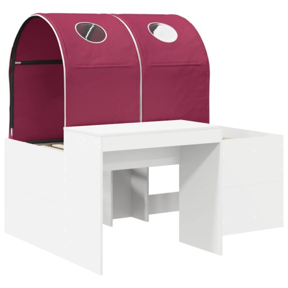 vidaXL Posteľ s Tunelom 4 pcs Artisian dub a červená Kompozitné drevo – Obrázok 3